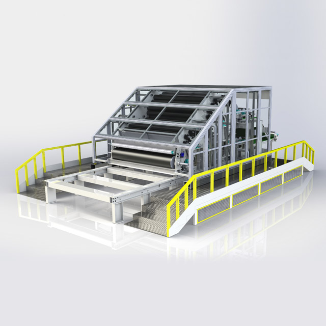 Industrial Efficienctt Machine de cardage en acier inoxydable Double cylindre Double Doffer