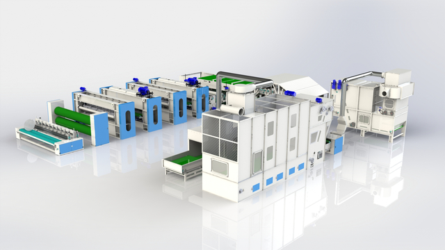 Ligne de production d'aiguille à écran tactile non tissé